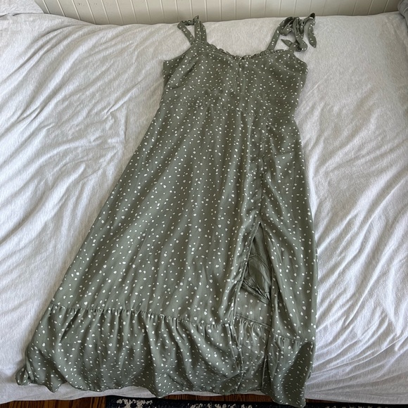 Abercrombie Green Speckled Midi Dress - Picture 2 of 4